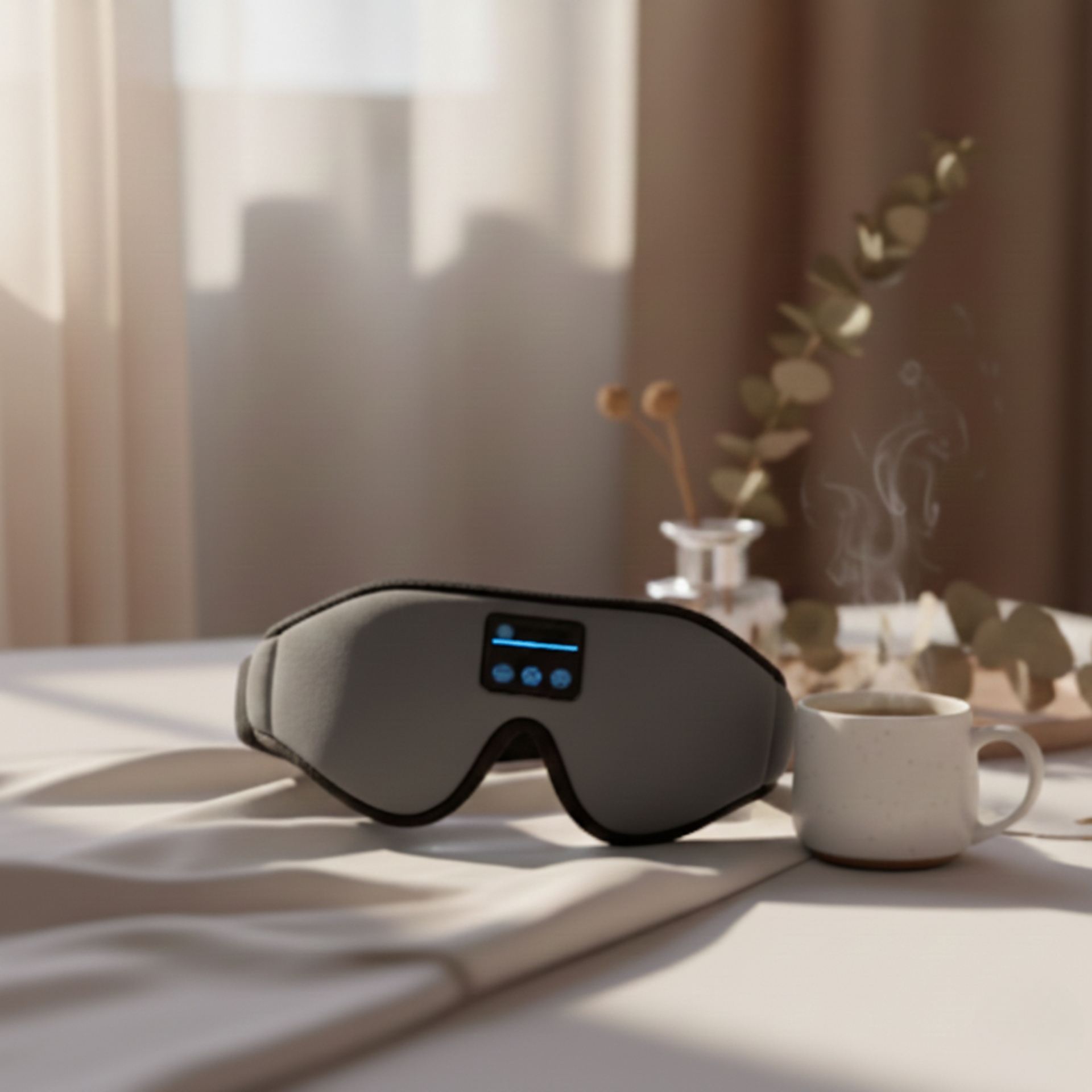 Máscara para dormir con bocinas Bluetooth | Multicolor | DeepRem Mask