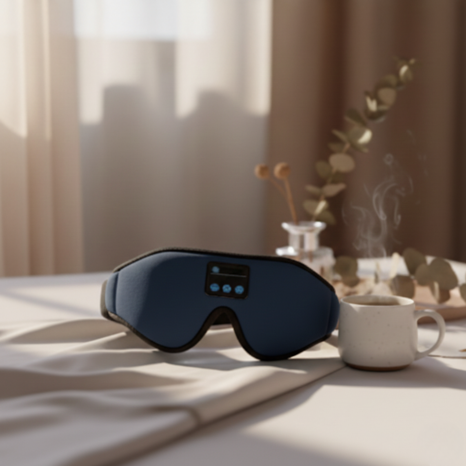 Máscara para dormir con bocinas Bluetooth | Multicolor | DeepRem Mask