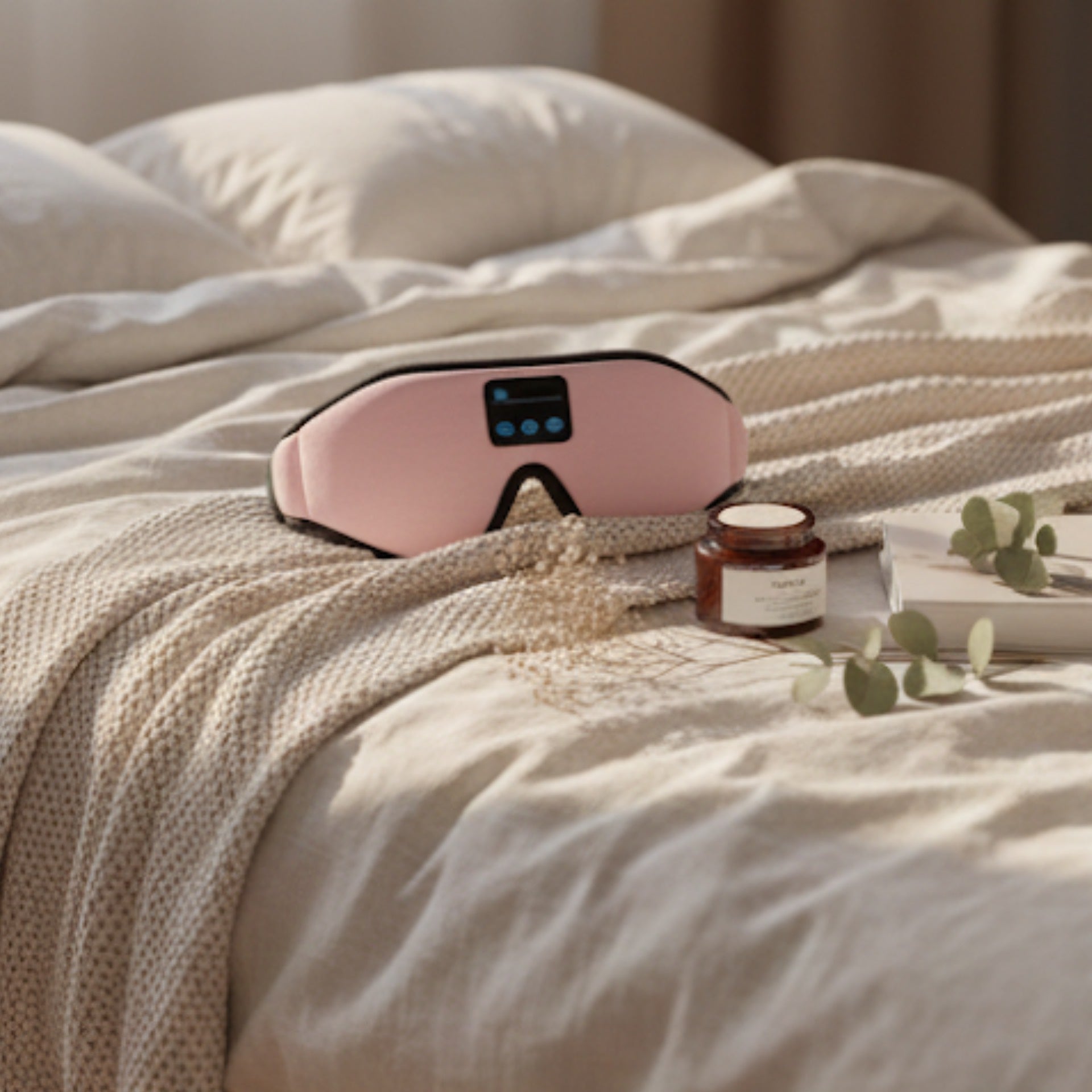 Máscara para dormir con bocinas Bluetooth | Multicolor | DeepRem Mask