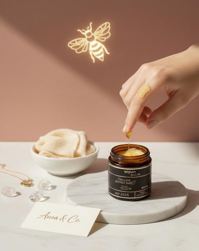 Bálsamo de manteca y miel para hidratación y cuidado de la piel