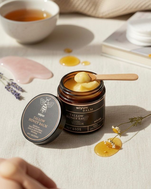 Bálsamo de manteca y miel para hidratación y cuidado de la piel